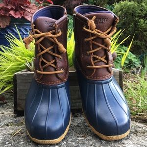 sperry duck boots wide
